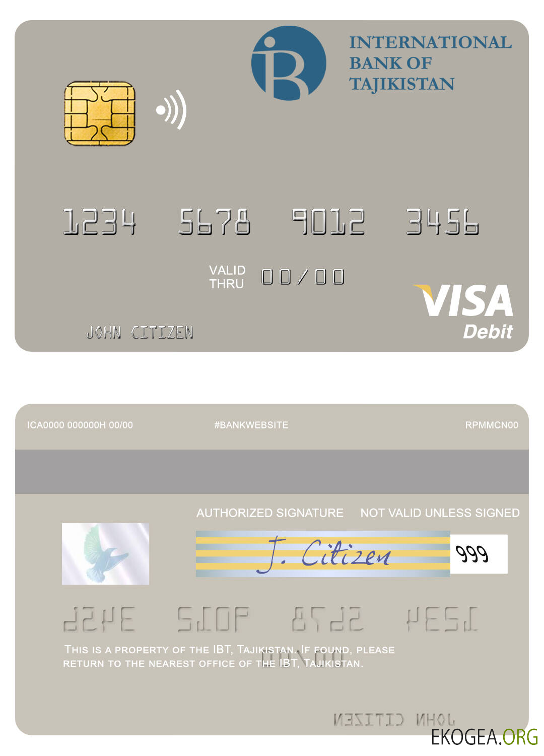 Carte de débit visa Tadjikistan IBT